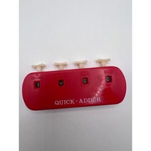 Vintage Red Quick-Adder Dollars/Dimes/Cents Adds To‎ $100 Made In Hong Kong #844